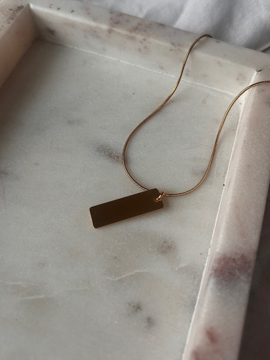 Gold Bar Pendant